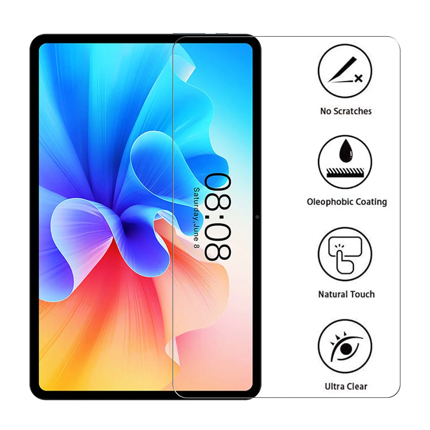 For TECLAST T40 Pro Screen Protector HD Clear Protective Film Tempered Glass for TECLAST T40 Pro 10.4 Inch Easy Installation 3