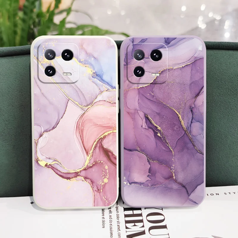 Elegant Gold Marble Liquid Silicone Phone Case Cover