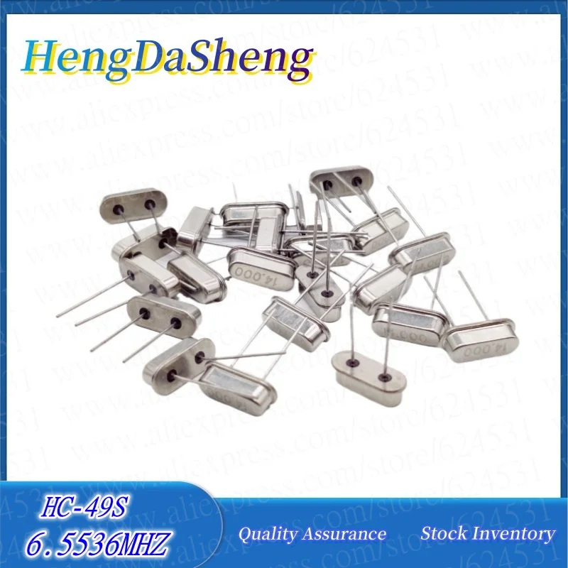 Quartz Crystal Resonator HC-49S 6.5536MHZ 6.5536M Passive Oscillator DIP-2 20Pcs/Lot