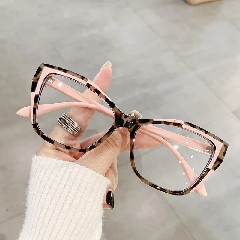 Eyeglasses Frames Cat Eye Design Women Eyewear Blue Light Blocking Anti Radiation Blue Ray Filter