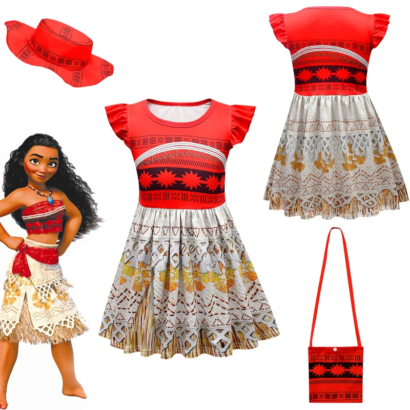 2022 Kids Moana Costume Cosplay per ragazze Vaiana Princess Dress