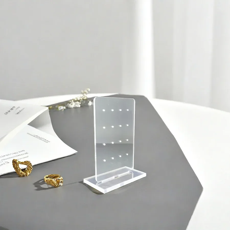 Acrylic 16/36/48 Holes Vertical Earring Ear Studs Holder Jewellery Display Rack Earrings Display Stand Jewelry Organizer Case