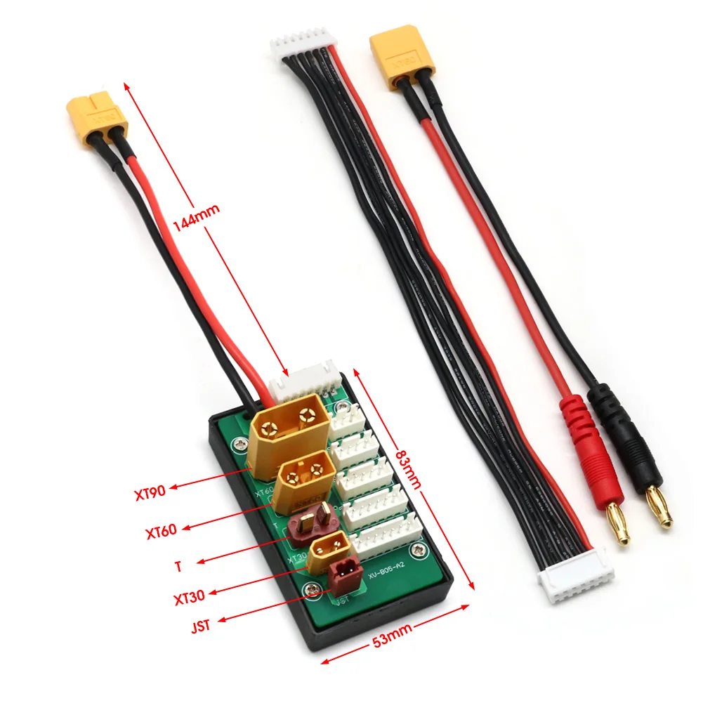 XT30 XT60 XT90 JST T Stecker 2-6S Parallel Lade Board für Skyrc B6 B6AC ISDT Q6 Lite HOTA D6 Pro ToolkitRC Ladegerät
