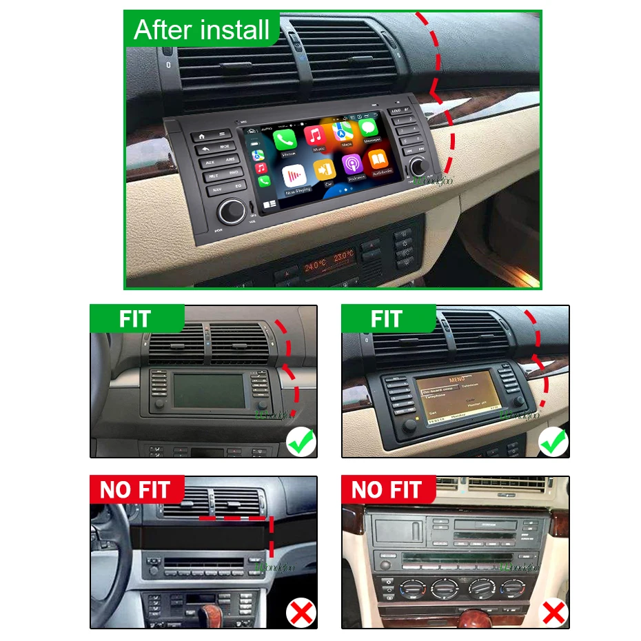 ڵ ׷  GPS Ƽ̵ ÷̾, 8GB 128G ī÷, ȵ̵ 12, BMW 5 ø E39 X5 E53 M5 7 ø E38, 4G