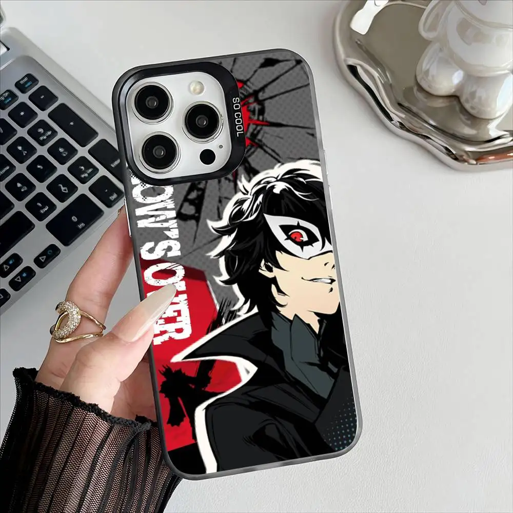Stylish Persona 5 Anime Phone Case with Plating Protection