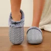 Women's Men's Plush House Slippers Warm Fluffy Bedroom Slippers Memory Foam Home Slippers Non-Slip Indoor House Shoes 5