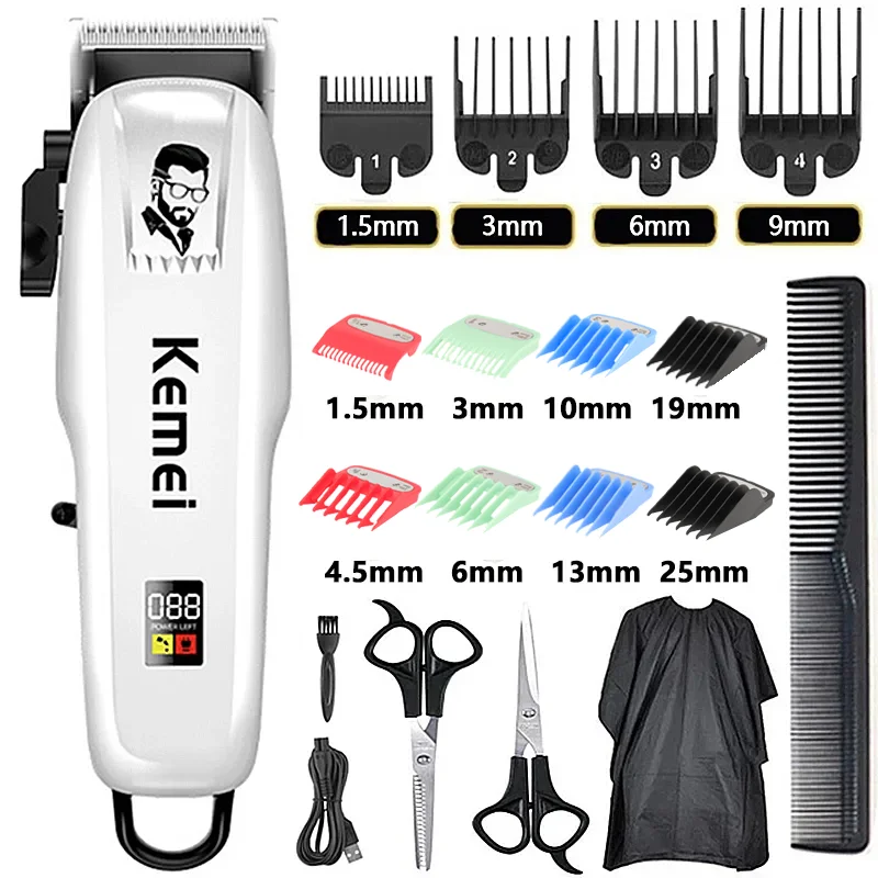 Kemei Electric Hair Clipper hair clipper hair trimmer Hair Cut Wireless Trimmer Men Professional Clipper Machine Rechargeable Cut Barber 809A PG