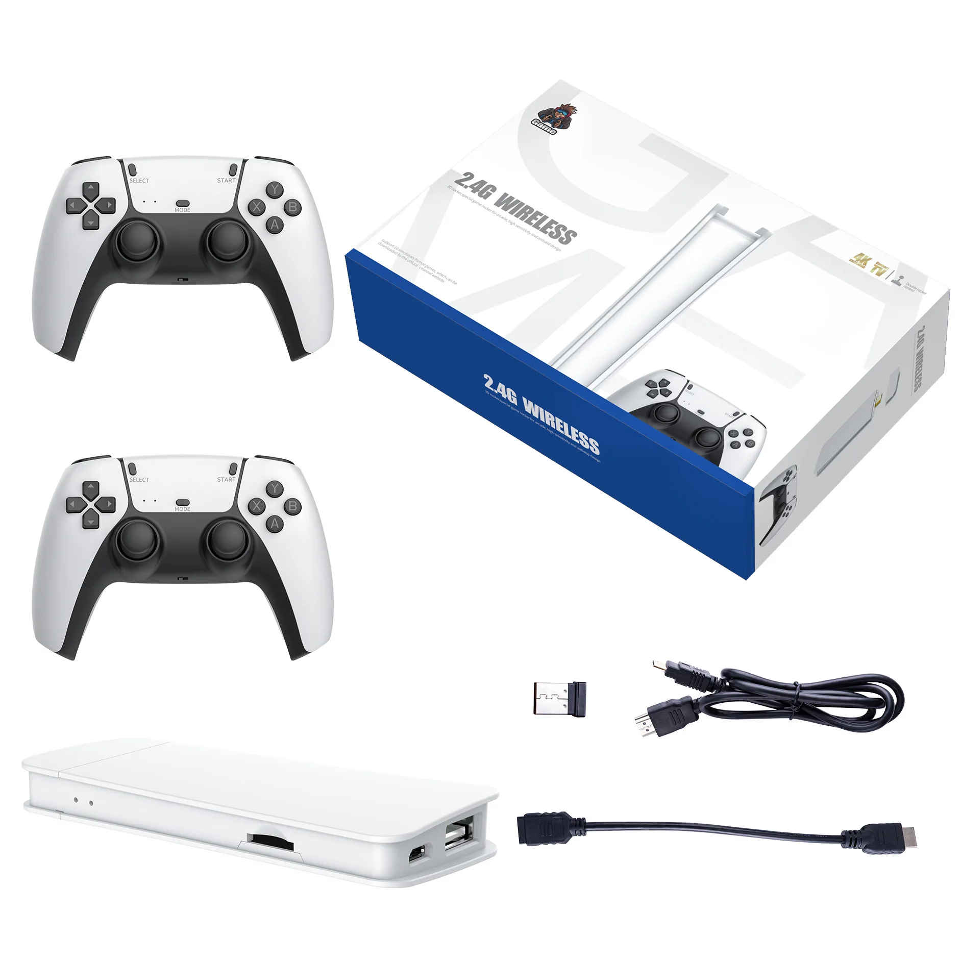 thumbnail image 2 of Retro Game Console With 20,000+ Pre-loaded Games, 4K HDMI, 2 Wireless Controllers - Plug & Play Mini NES Style 2 of 13