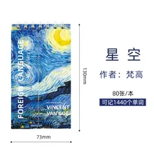  Portable Mini Notebook Japanese Famous Painting Pocket Spiral Notebook Languages Learning Word Book for School Stationery 