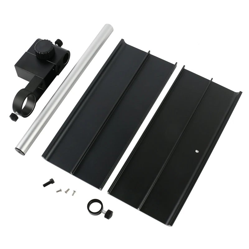 Microscope Arm Stand Video Microscope Stand Aluminum Alloy Adjustable Focusing Bracket Holder Table Stand 42mm 50mm For Digital HDMI USB Video Microscope Camera