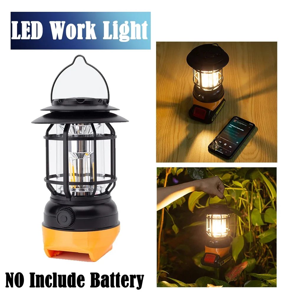 ForDewalt18VLiionBatteryPortableLanternWorkLightsCampingwith