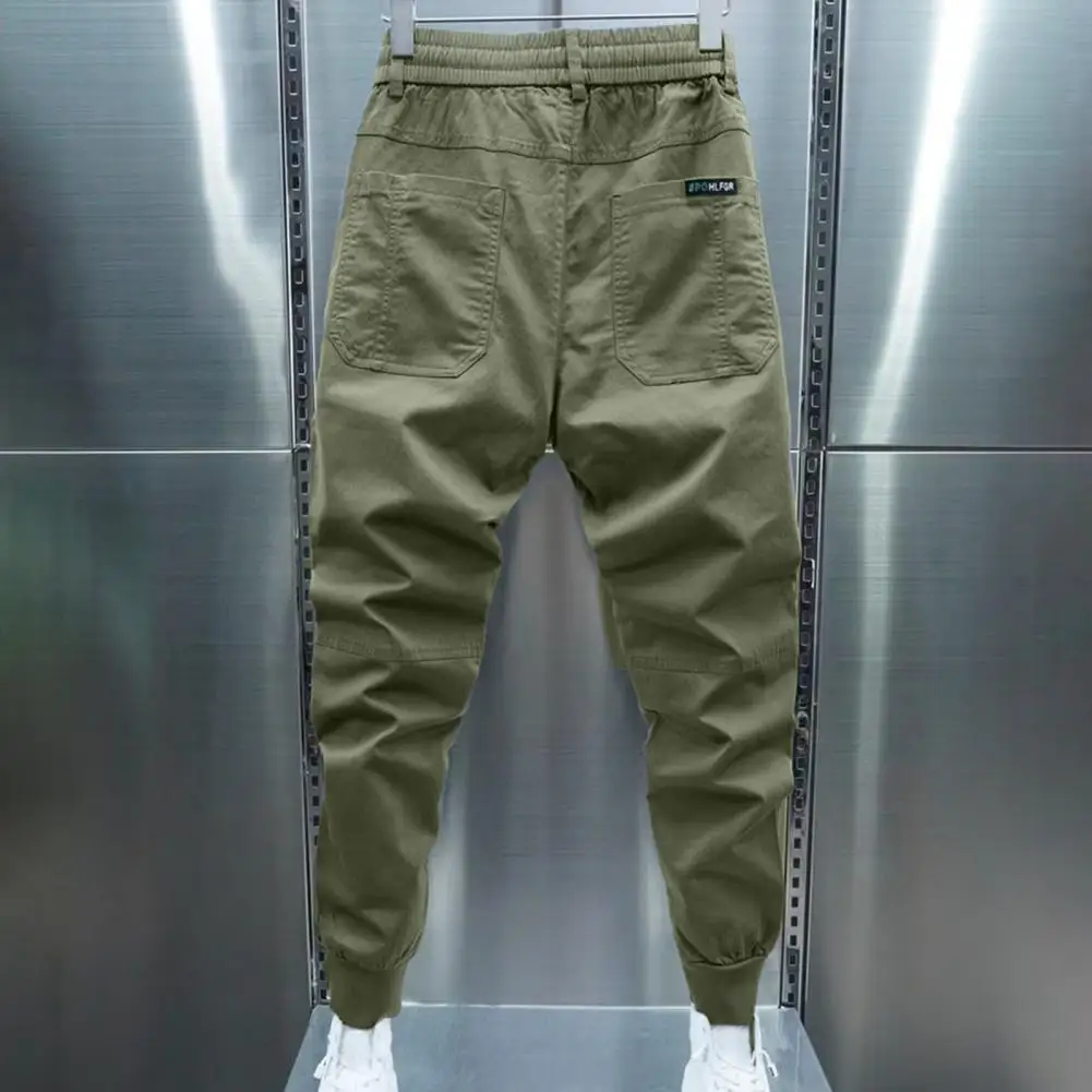 Men Cotton Blend Sweatpants Men\'s Drawstring Elastic Waist Plush Sweatpants with Pockets Soft Warm Casual Streetwear for Sports