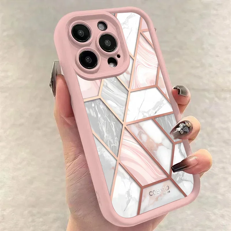 Elegant Marble Pattern Soft Silicone Shockproof Phone Case