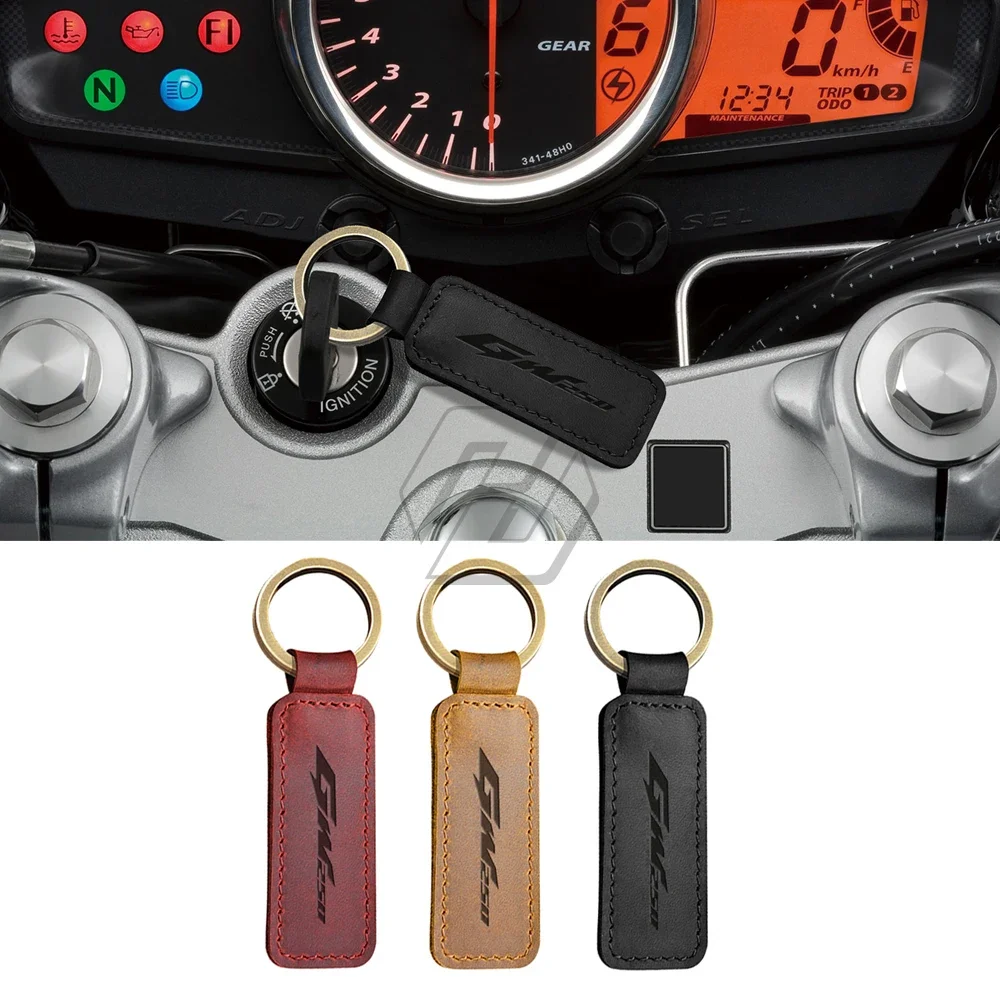 

For Suzuki GW250 GW 250 Motorcycle Keychain Cowhide Key Ring