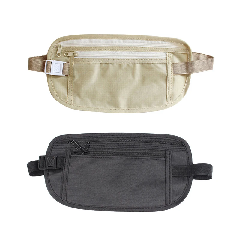 ★ ▲ 1PC Marsupio da viaggio invisibile, marsupio per passaporto, borsa porta soldi, portafoglio di sicurezza nascosto, borsa casual per uomo e donna - immagine 3