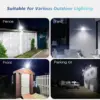 100000LM Solar Light Commercial LED Outdoor Dusk To Dawn Solar Street Light Road Area Lamp Waterproof Backyard Security Lighting 6
