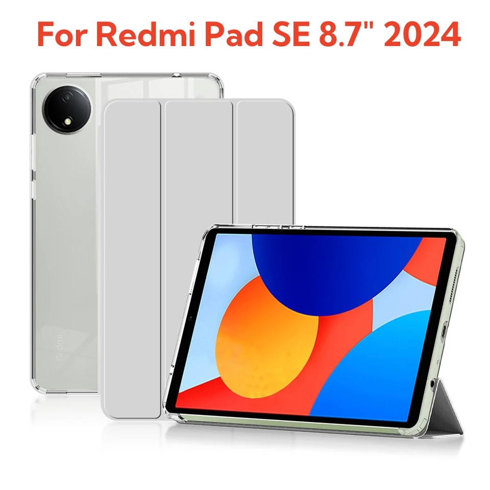 Case For Xiaomi Redmi Pad SE 8.7 2024 New Luxury PU Leather Tri