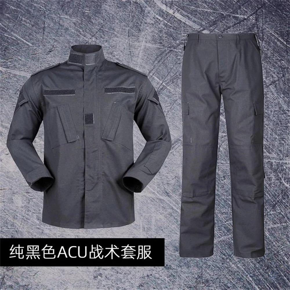 Tactical Tom ACU Edition BK Black Military Fans PMC Combat Style Training Outdoor Sports Hiking Climbing Suit