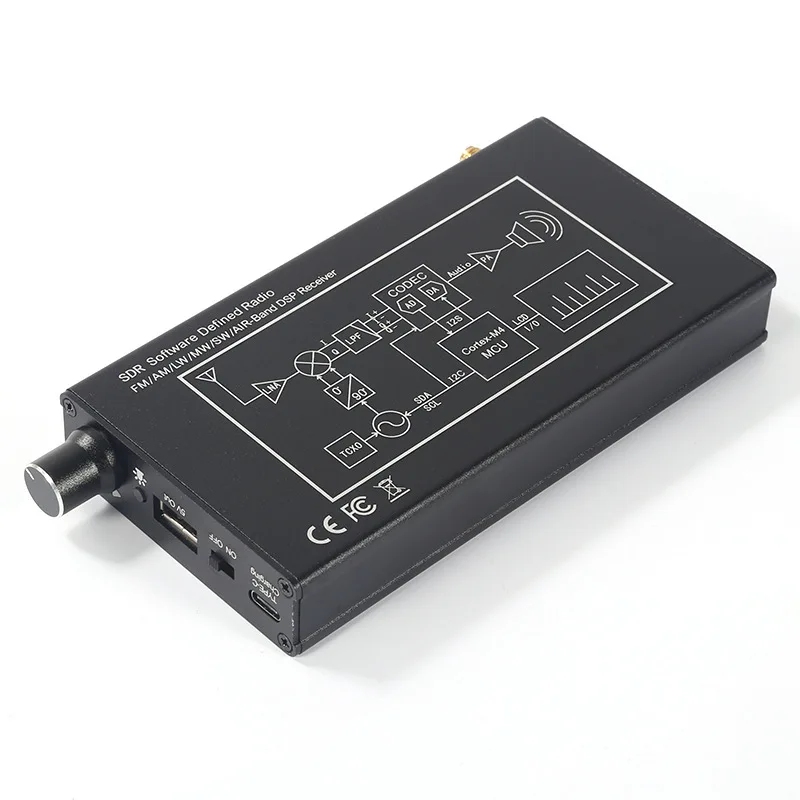 휴대용 핸드헬드 라디오 세트 SDR 라디오 수신기 전문가용 100KHz-149MHz 라디오 다기능 단파 안테나 라디오 세트