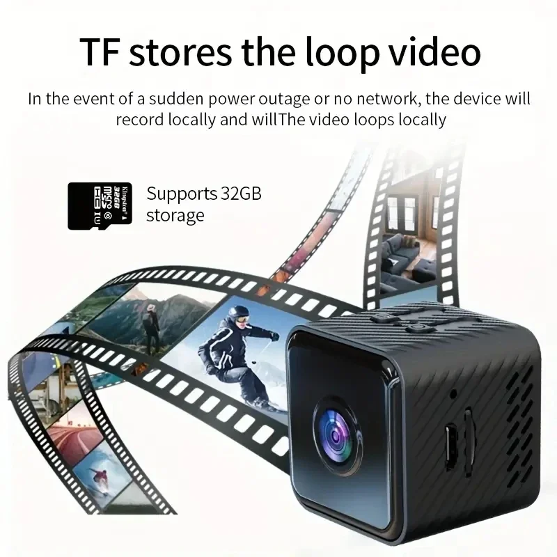 1080p Mini WIFI Camera, Infrared Night Vision Small Cam, Wireless Remote Surveillance Motion Detection Video Recorder For Home 3
