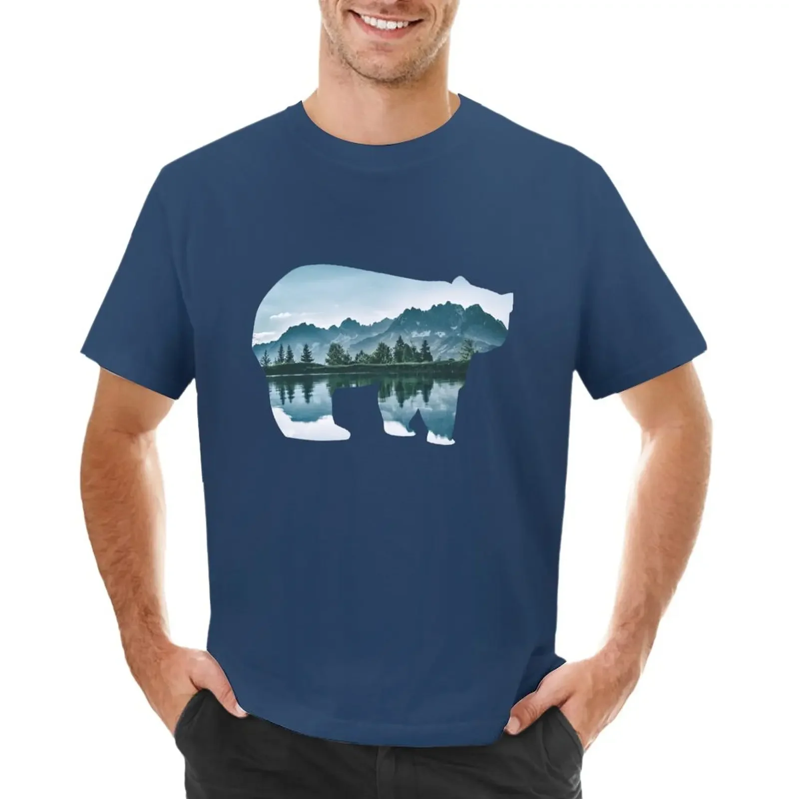 

Nature Landscape Bear T-Shirt tops graphics Blouse Men's t-shirt