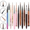12Style Different Colored Handle Nail Acrylic Brush Liquid Powder DIY Nail Drawing Nail Art Bruses 1