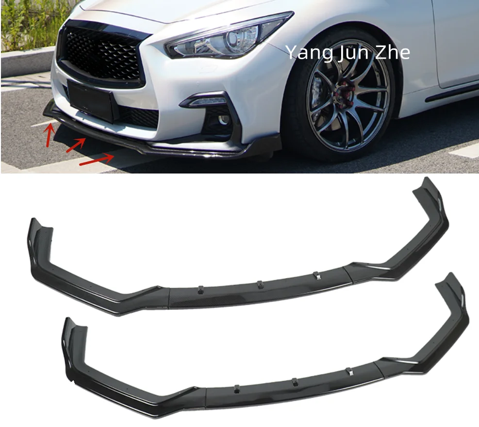 High Quality 3pcs Car Front Bumper Splitter Lip Diffuser Spoiler Body