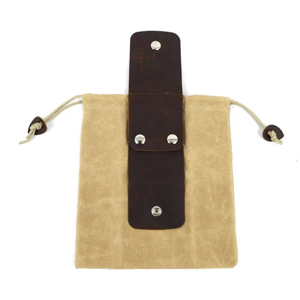 Neue Tragbare Outdoor Wandern Nahrungssuche Tasche Obst Picking Beutel Faltbare Berry Puch Lagerung Leder Bushcraft Leinwand Tasche Camping – Detail 9