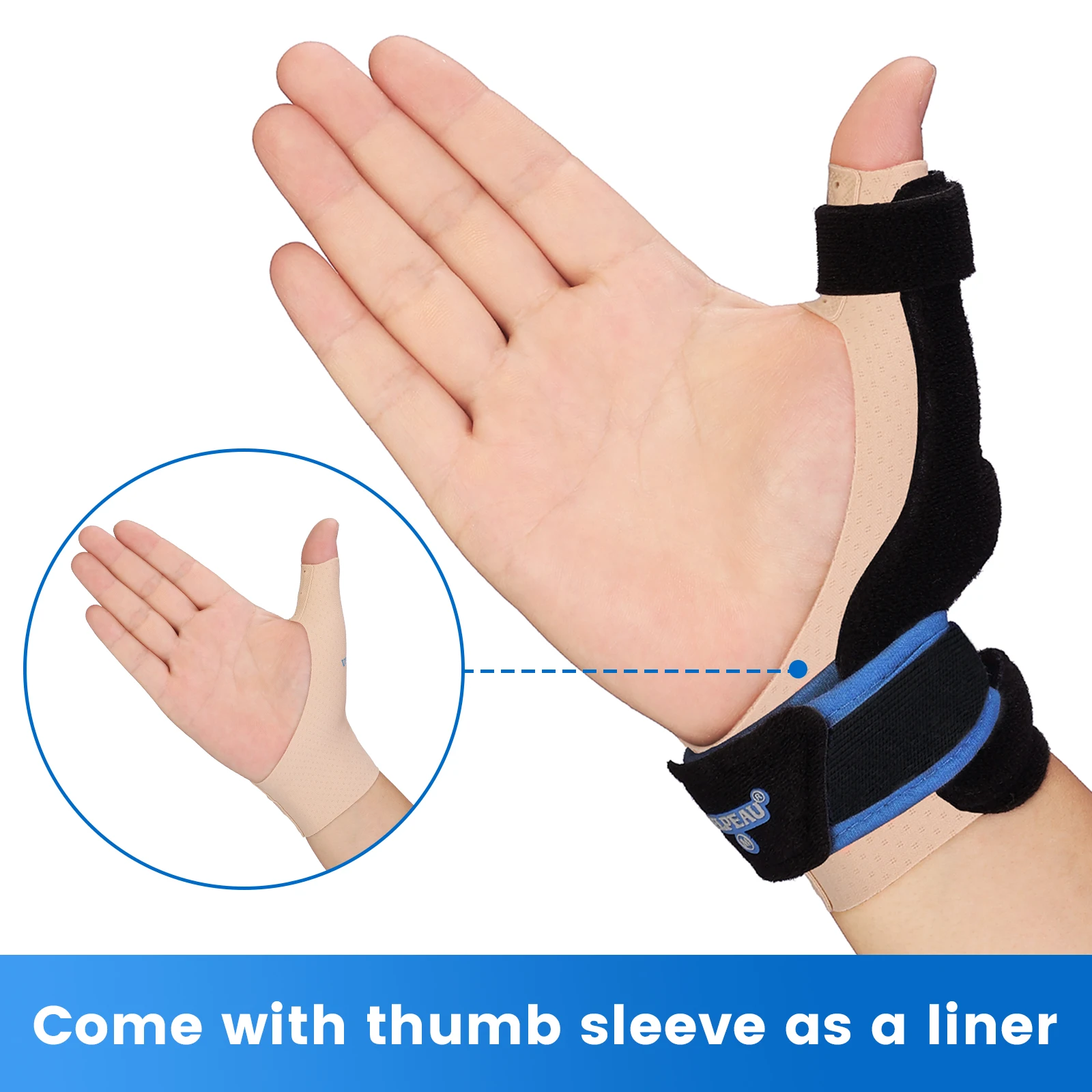 VELPEAU Thumb Brace Splint to Relieve the Pain of Arthritis Thumb