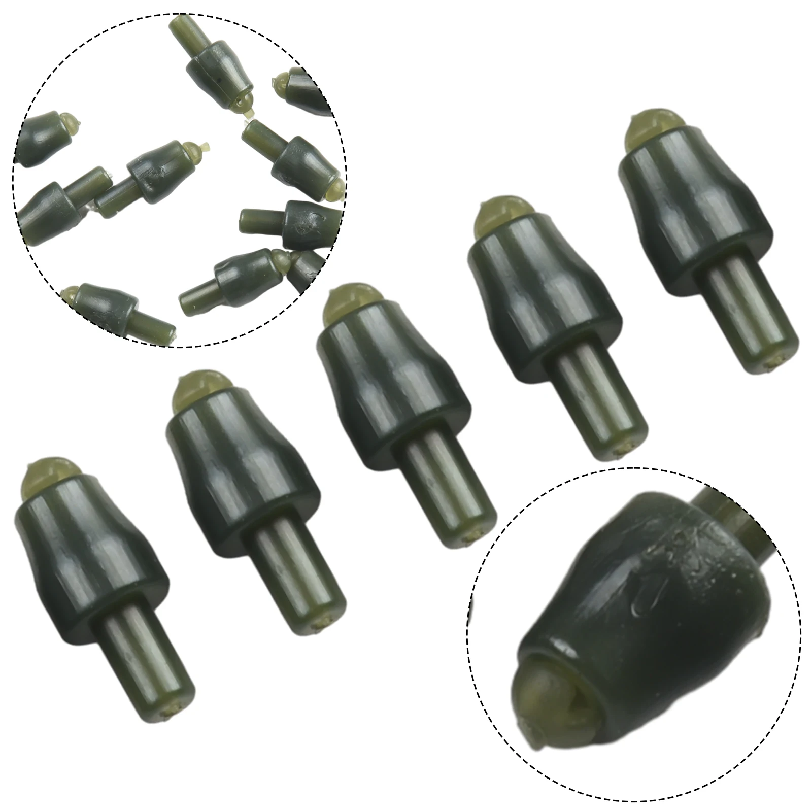 

Method Connector Feeder Connectors Green Quick Change Connectors Stop Beads 10 Pcs/pack Accessories Baits Brand New