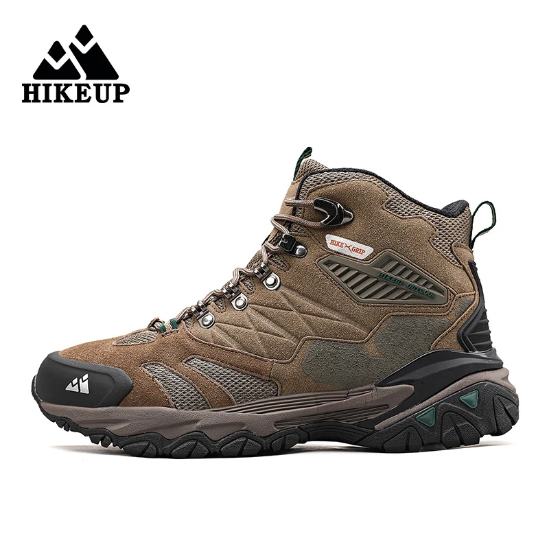HIKEUP Winter Boot Männer Outdoor Wanderschuhe Wildleder High Top Leder Outdoor Trekking Turnschuhe Herren Berg Taktische Stiefel – Detail 20