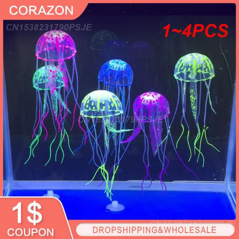 

1 ~ 4 шт. украшение для аквариума, искусственные богатые и красочные Подводные живые растения, водный ландшафт, аквариумные украшения