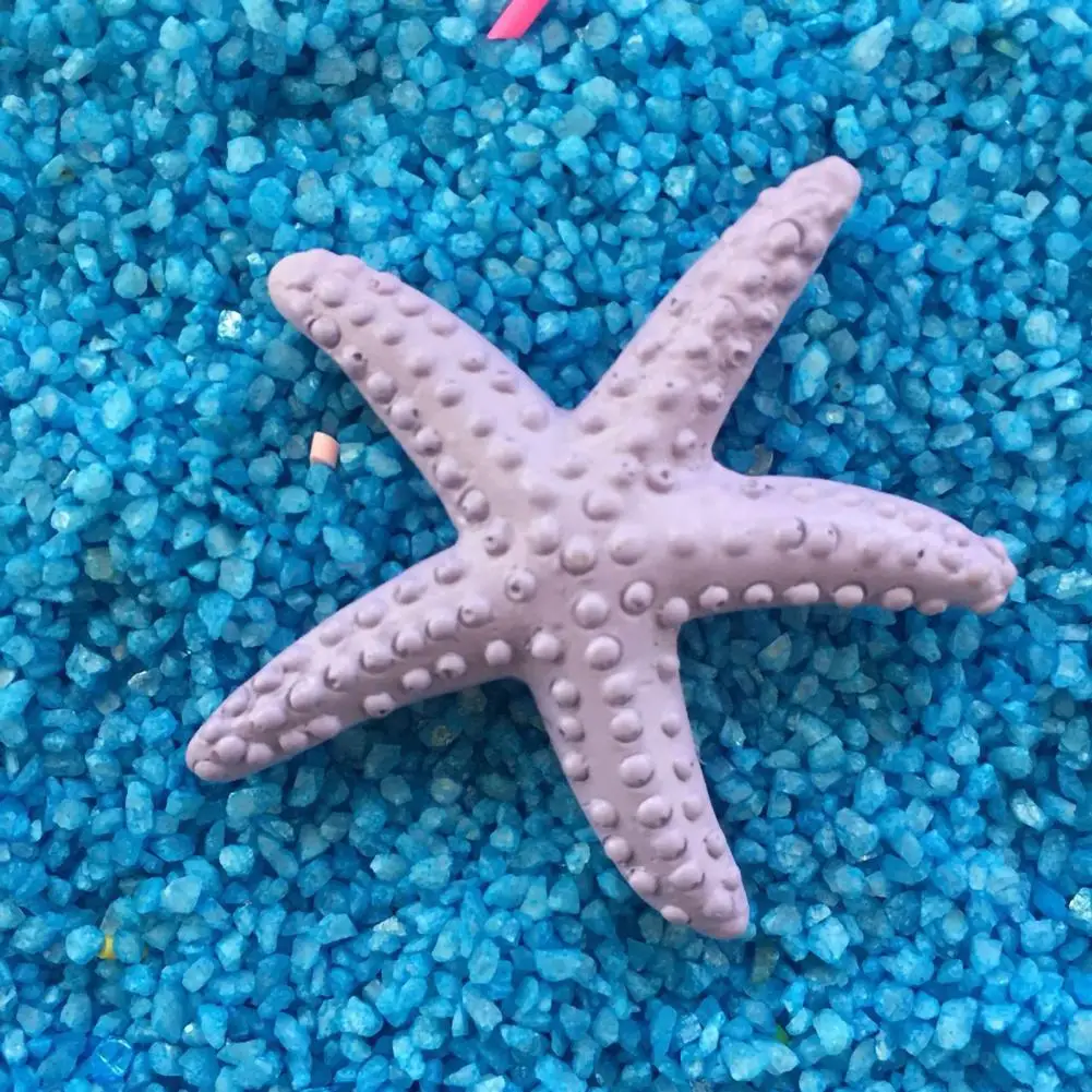 Resin Starfish Ornaments Mini Artificial Starfish Colorful Resin Sea Star Starfish Mini Ornament Fish Tank Ornaments Aquariums Decoration Accessories