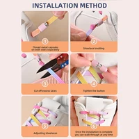 1Pair No Tie Shoe Laces Colorful Buckle 1