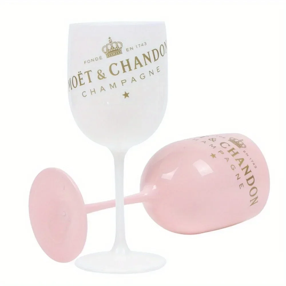16oz Plastic wine cup Champagne Cocktail White Pink Cup Party Supplies Portable Reusable Mug Desktop Decoration