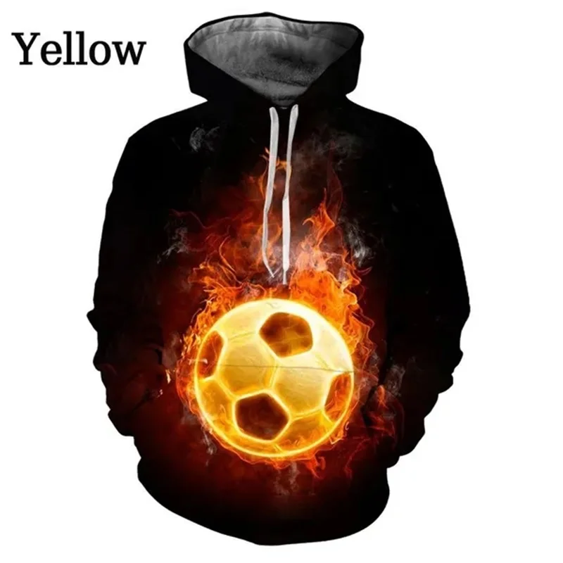 thumbnail image 1 of Sudadera con capucha con estampado 3D de fútbol para hombre, sudaderas holgadas informales a la moda para niños, sudaderas con capucha con patrón de fútbol genial, ropa de calle, 1 of 5