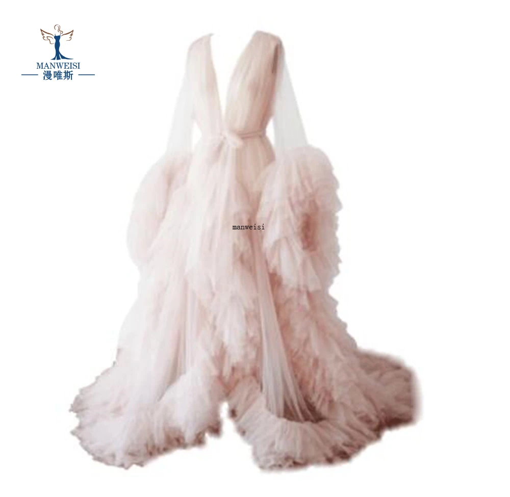 Maternity dress robe women photography dress ladies dressing gown sheer long robe fluffy maternity robe for photo shoot bathrobe