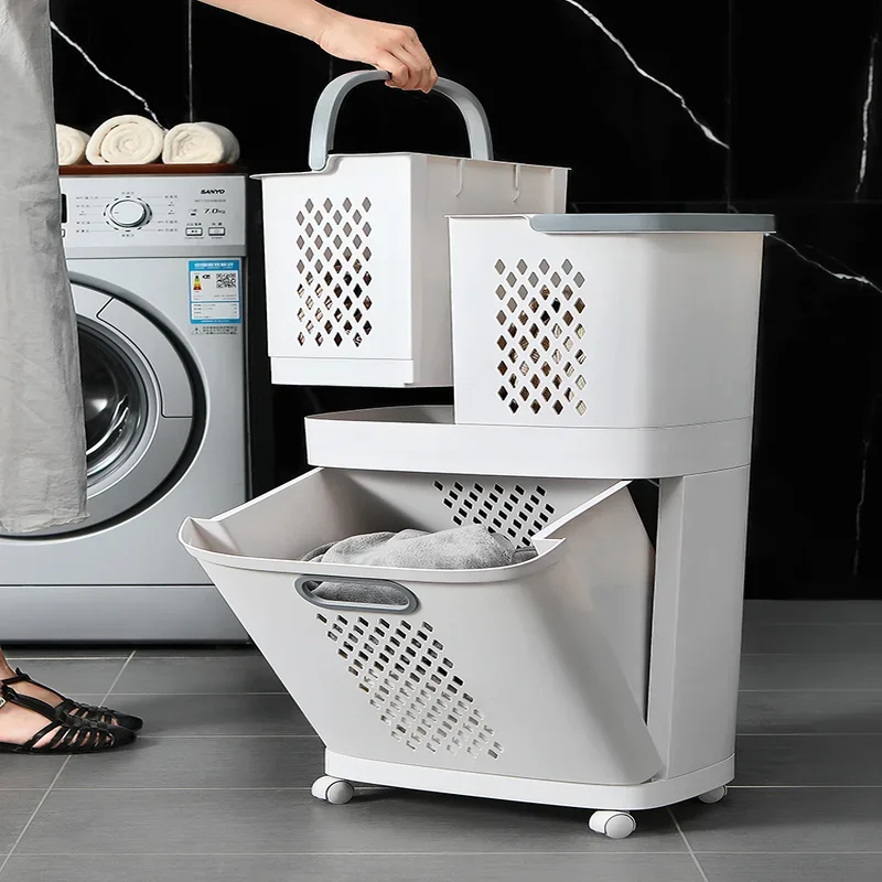 Universalwheeldesignlaundrybasketinsstyleclothesstoragebasket