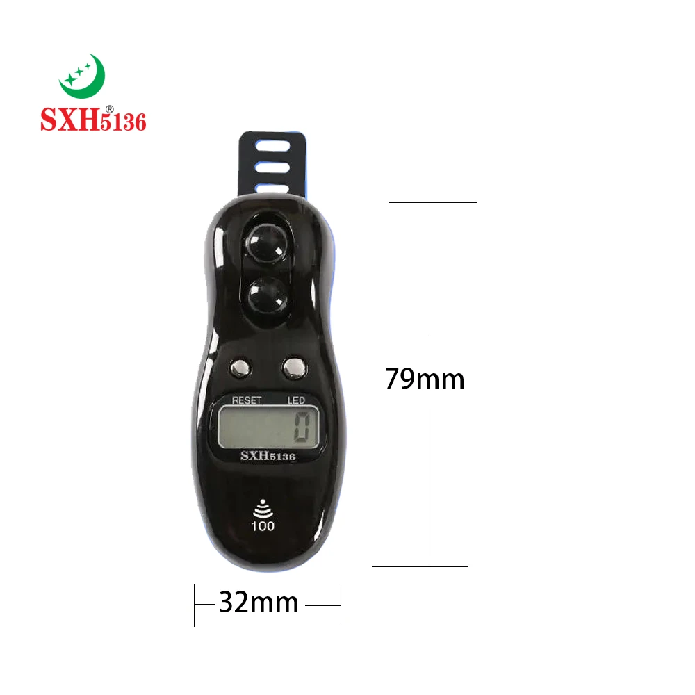 Hand Tally Counter Smart Zikr Ring Electric Ring Rosary Finger Tally Counter Beep Sound Battery Replaceable LED Digital