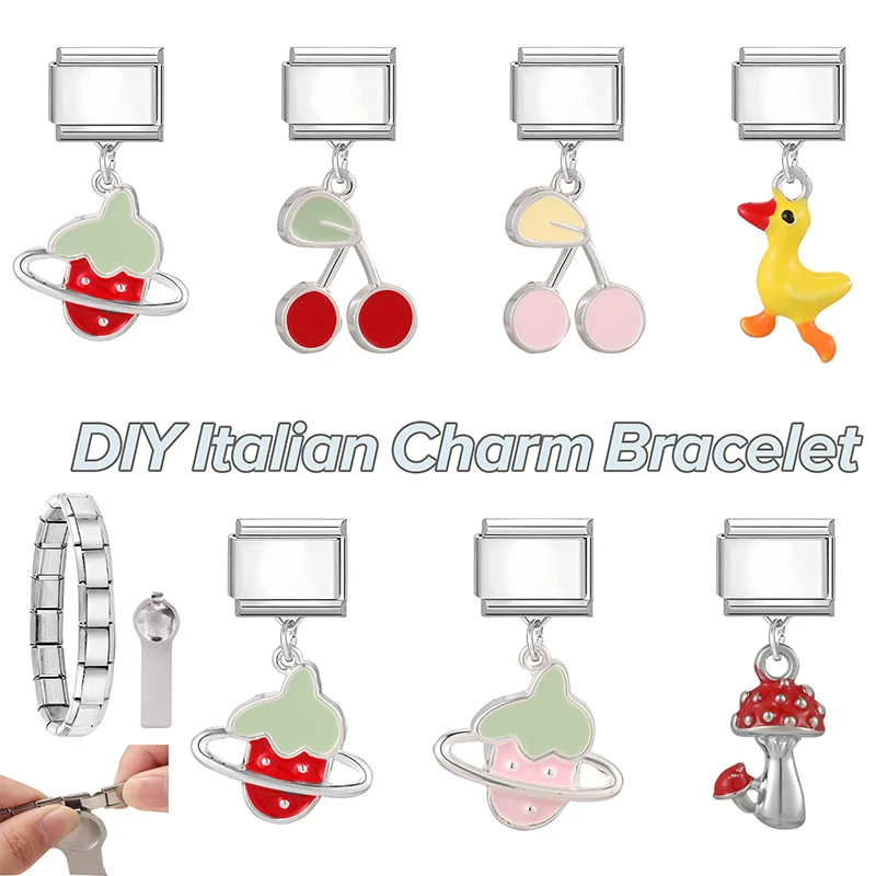 Italian Design Charm Bracelet Fit 9mm Stainless Steel Jewelry