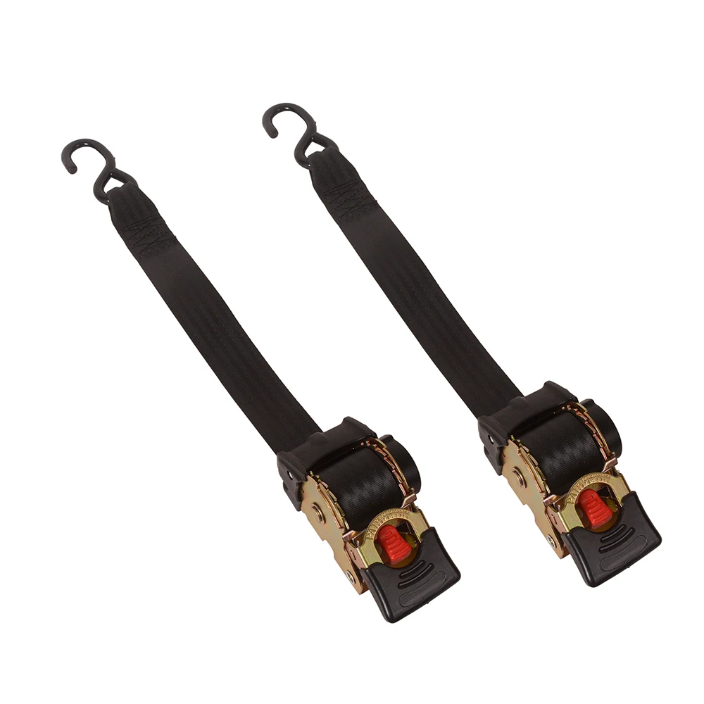 2pcs 2.7M Single S-hook Ratchet Strap Motorcycle Tie Down