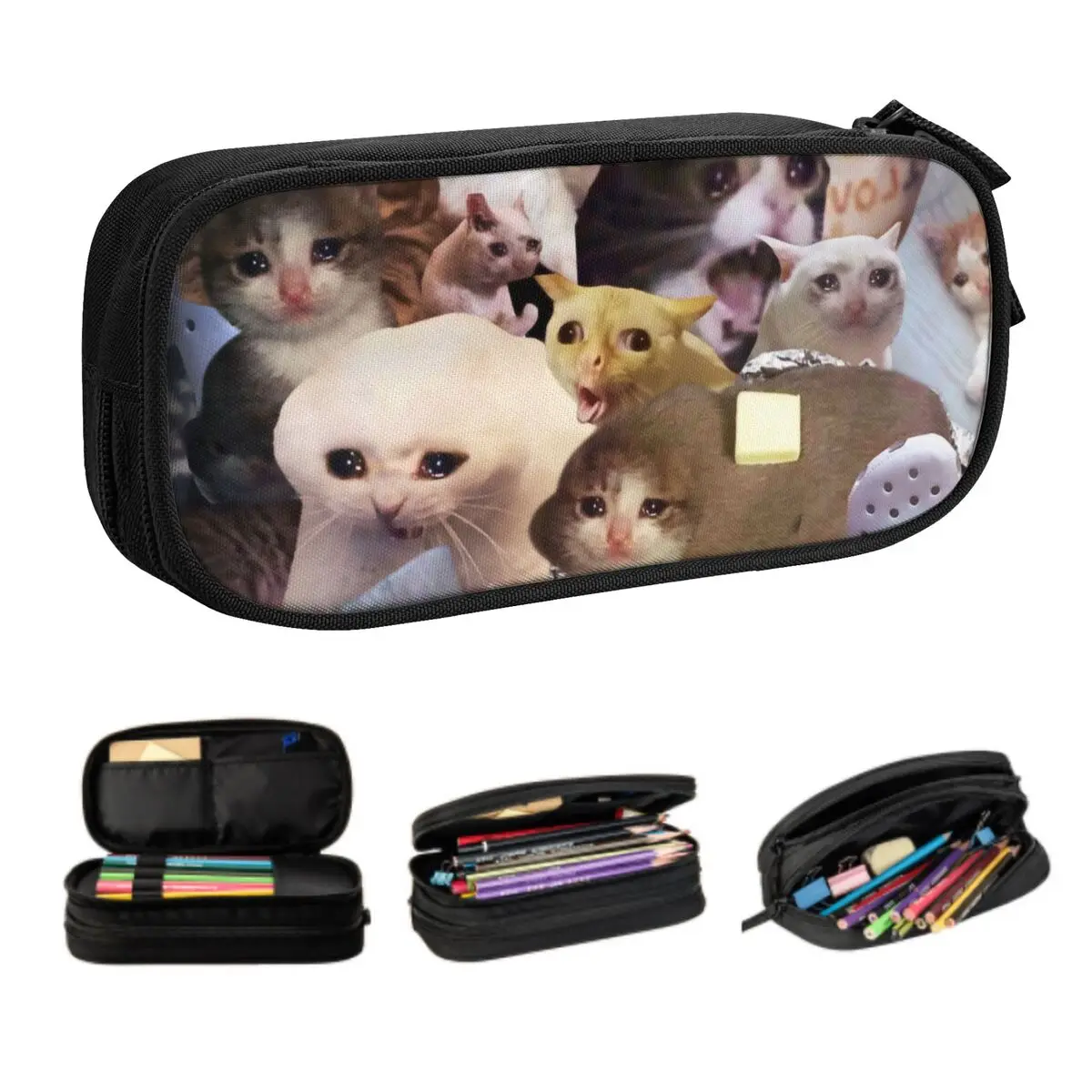 

Оригинальный милый карандаш с рисунком кошки, фотографией, большой емкости для мальчиков и девочек, фотокарандаш с животными