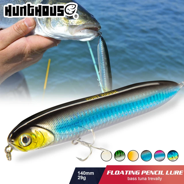 Hunthouse Chatterbeast Stick Pencil Lure 140mm/29g Floating Top Water  Swimbait for Bass Pike WTD Saltwater Surface Long Casting - AliExpress