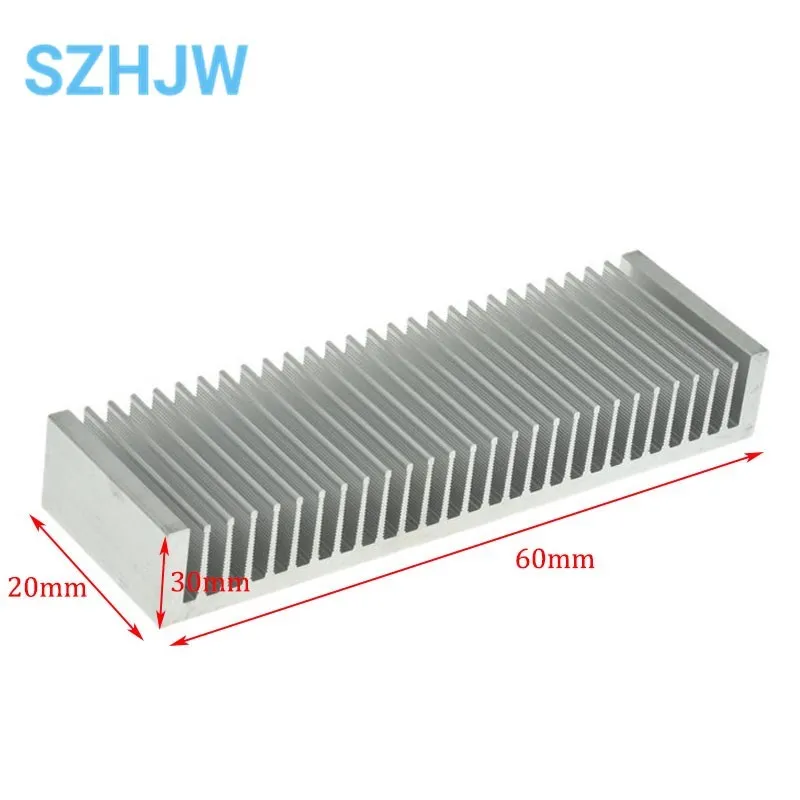 High-Quality Silver Aluminum Heat Sink, 200x60x30mm, for Enhanced Cooling Performance