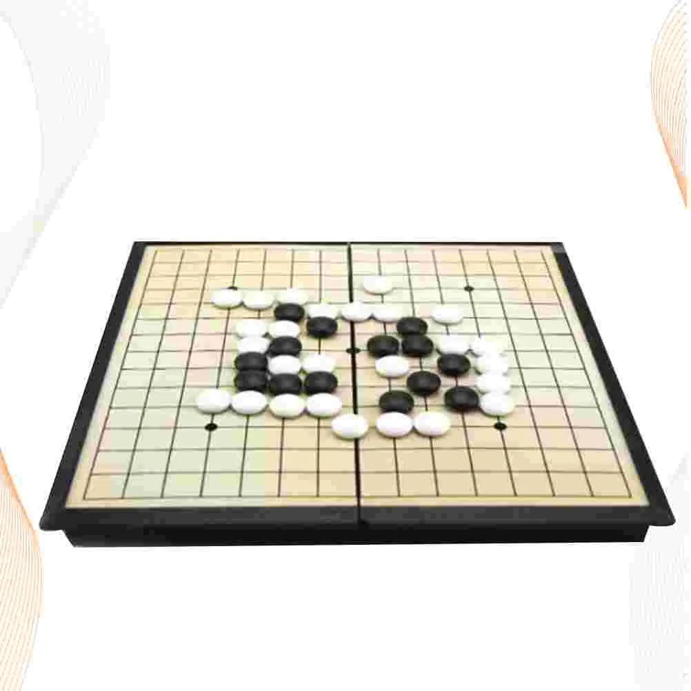 Board Game Chess Pieces and Board Chess Game Portable Travel Board Game Baduk Kids Funny Gobang Toys Educational Puzzle Checkerboard