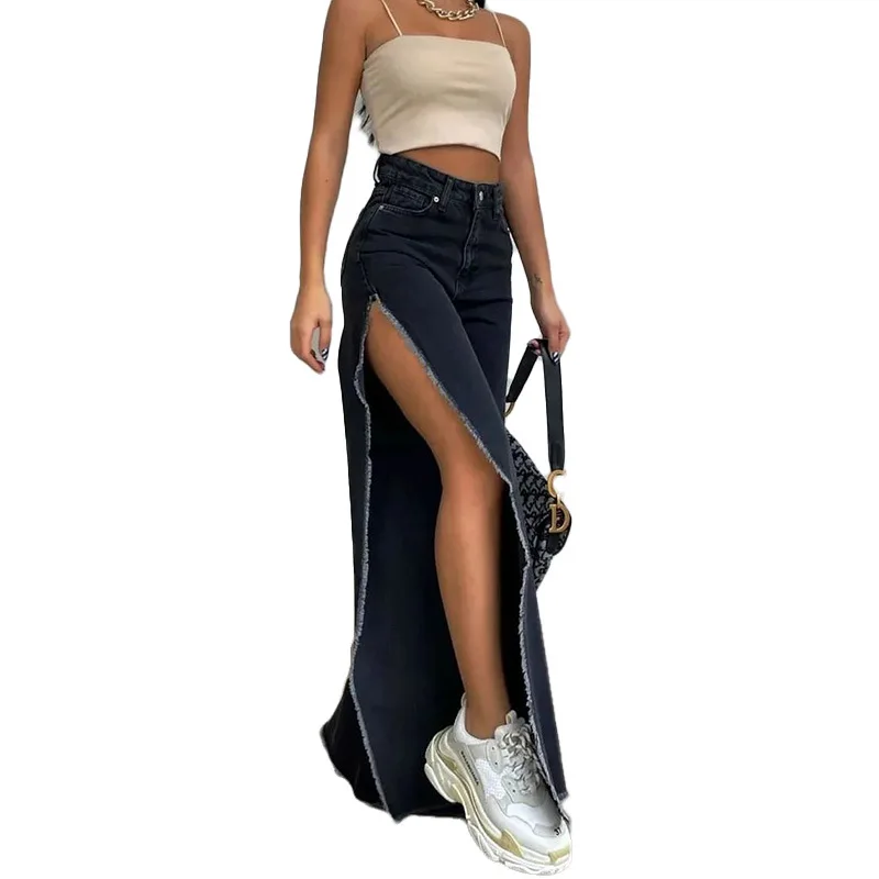 [OPEN YY]SLIT DENIM ショーツ★新作・25SS★韓国★関税込み★ yenangnang ライトAラインデニムショートパンツ/カットアウト