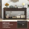 Farmhouse Entryway Table, Narrow Console Table w/ 4 Storage Drawers & Open Shelf, Rustic Long Sofa Table,  Hallway 6
