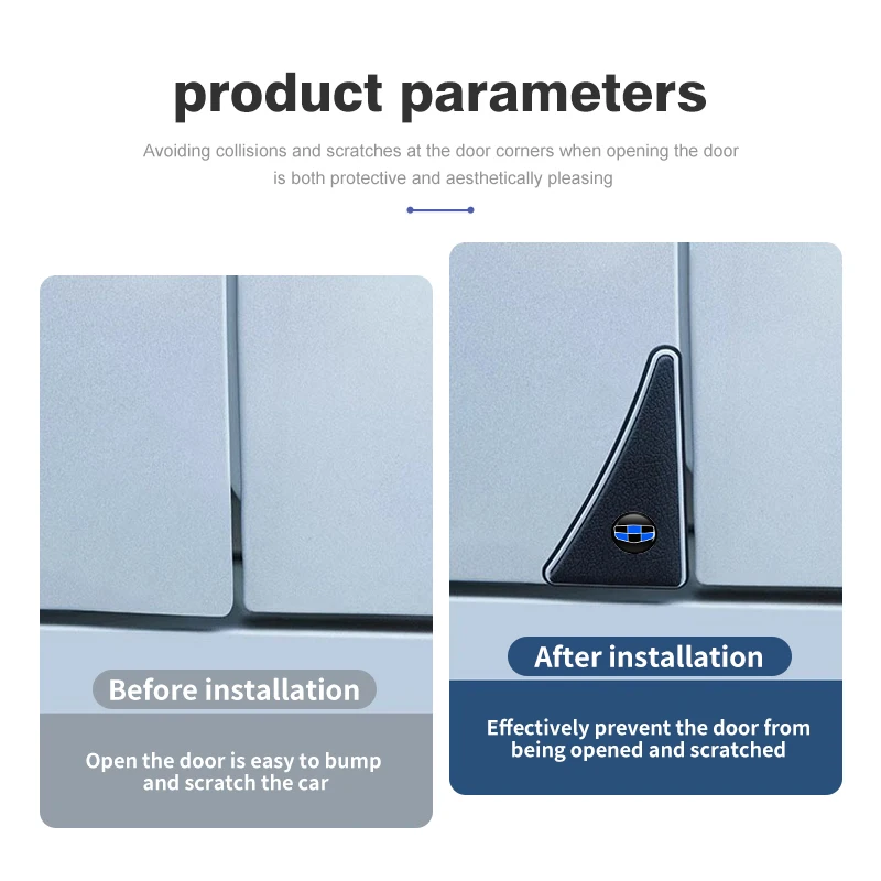 Car Door Corner Covers Anti-Collision Protector Stickers - Set of 2