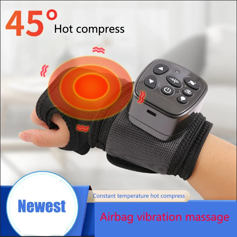 

Smart Wrist Massager Hand Compression Air Massager Electric Heating Vibration Brace And Hand Relief Treatments Device
