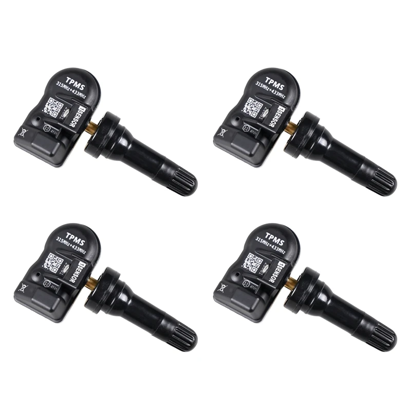 

AU04 -4Pcs TPMS Sensor 315Mhz+433Mhz Sensor For Tire Pressure Monitoring System Universal Sensor Programmer Work With TS601